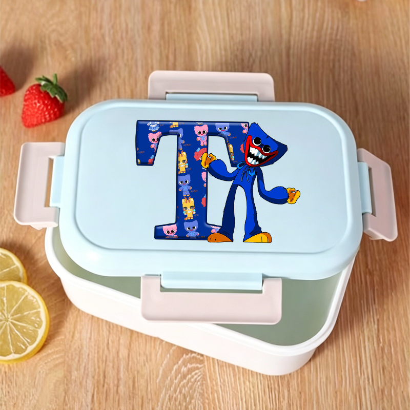 Food Z - 子供用ランチボックス P&Poppys-Playtimes かわいいアルファベットA-Z 食品保存容器 学生 学校