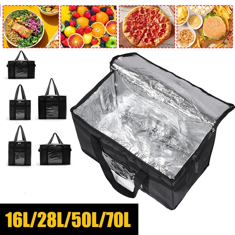 Food Z - 70L 断熱サーマルクーラーバッグ保冷大容量ポータブルランチバッグジップピクニックキャンプ錫箔食品バッグ