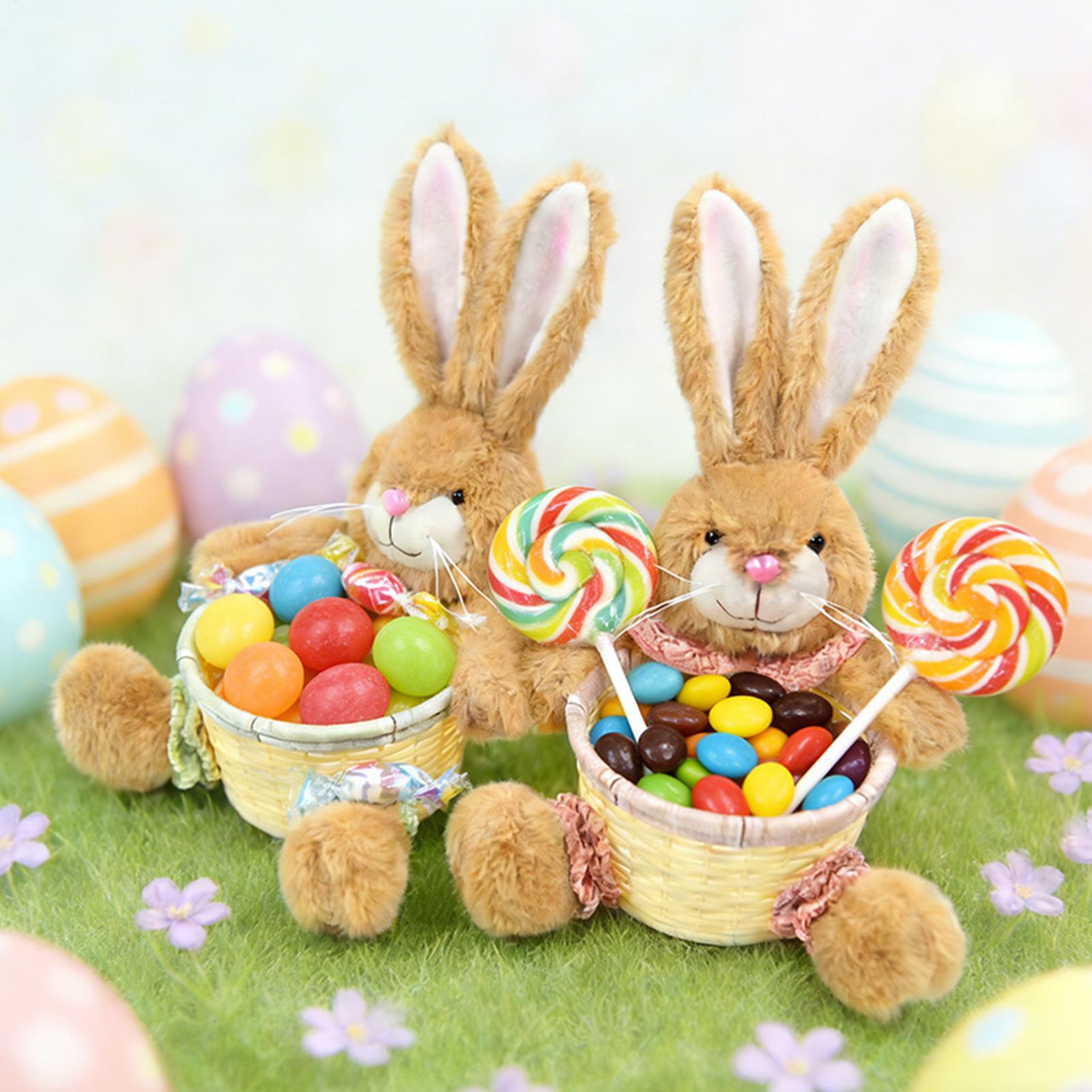 Food Snacks For Kids Party - イースターバニーバスケット キャンディ収納バスケット かわいいバニー収納ホルダー 子供用パーティー ホームホリデー 家族の集まり