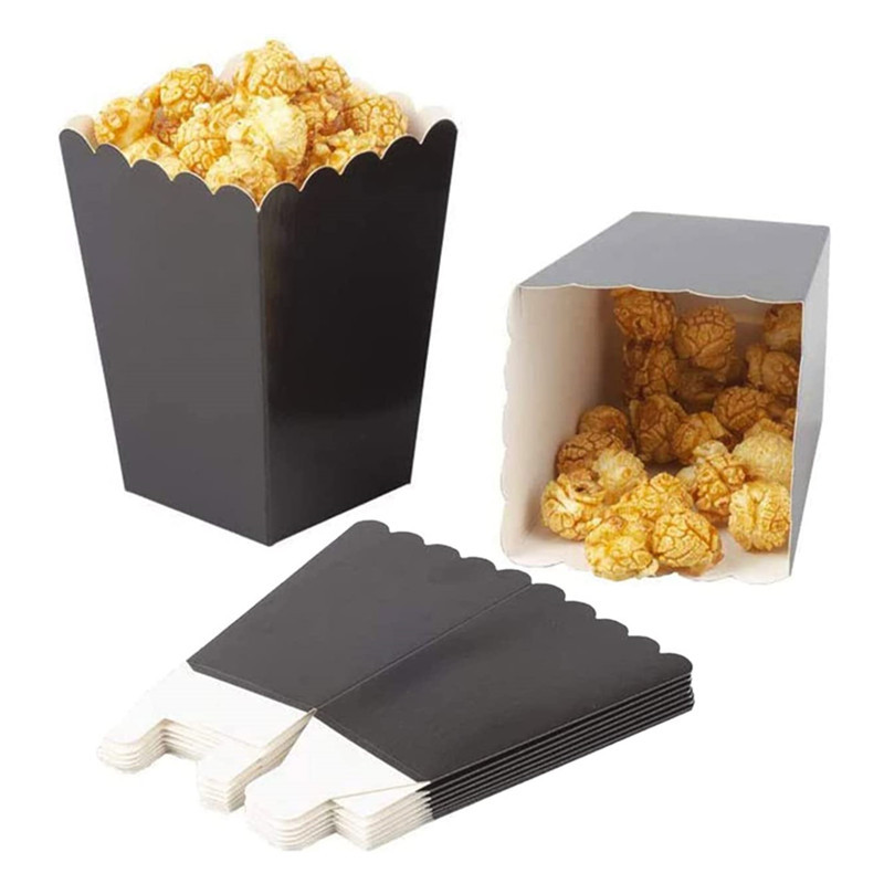 Food Snacks For Kids Party - 子供用の紙製キャンディーカートン、ポップコーンボックス、純粋なスナック食品浴槽、結婚式や誕生日パーティー用品、12個