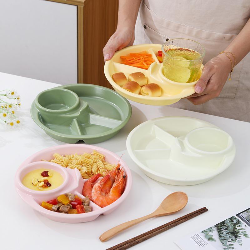Food Snacks For Weight Loss - プレート皿、肥満症向けポーションミール、食事計画、ウェイトプレート、分割、栄養、減量、スナック、コンパートメントツール