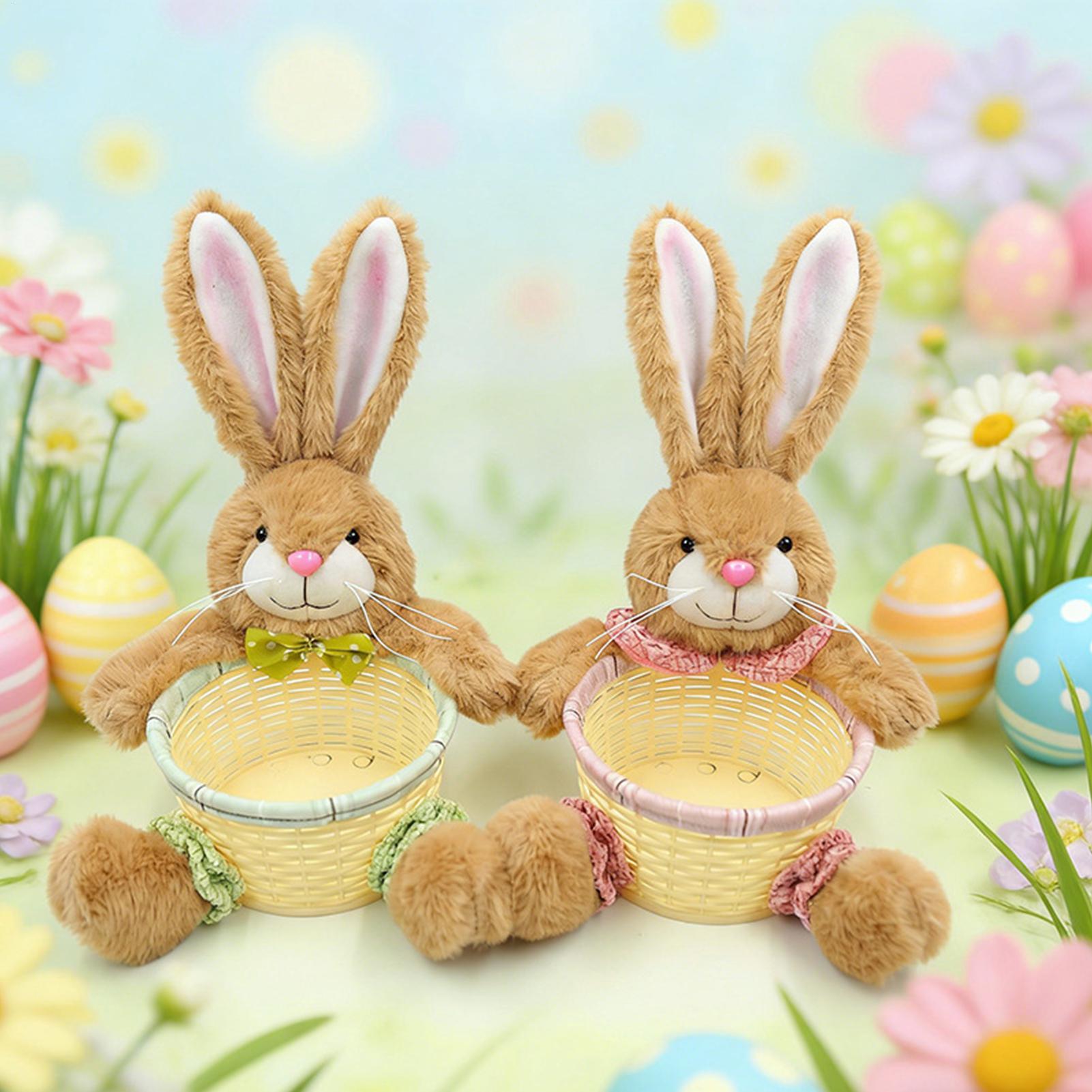 Food Snacks For Kids Party - イースターバスケット かわいいウサギの形の卵容器 キャンディ収納バスケット 子供用パーティー ホームホリデー 家族の集まり