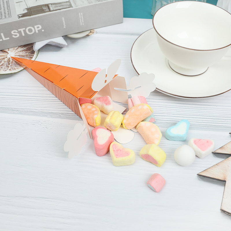 にんじん紙キャンディーボックス、オレンジコーン型、綿菓子、ス - Food Snacks For Kids Party のレビューと価格
