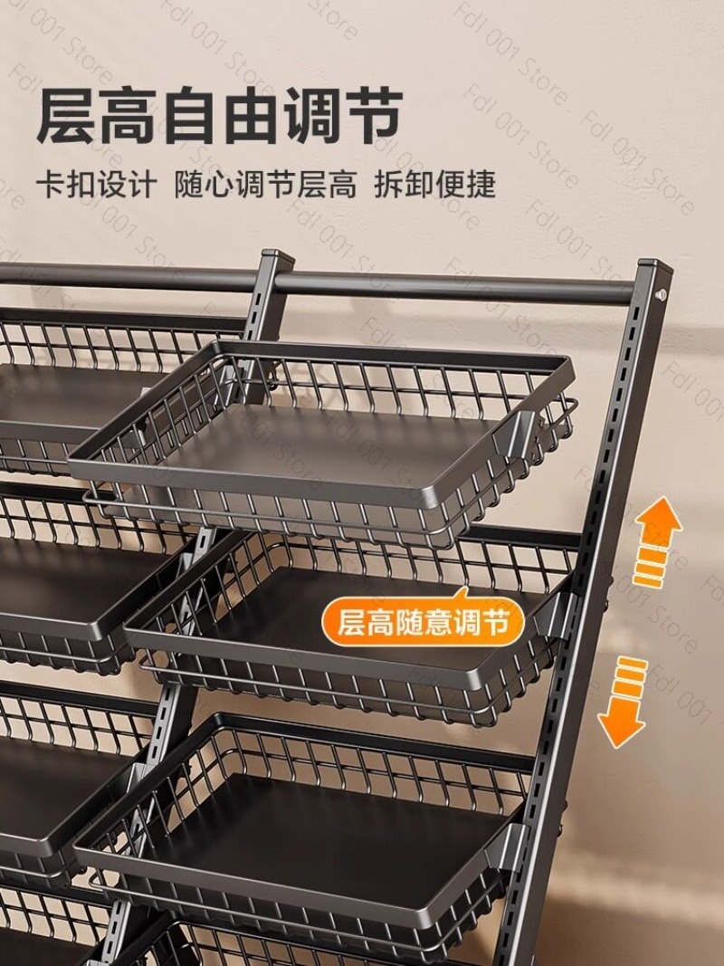 多層スナック棚　棚　コンビニ陳列棚　バスケット　生鮮果物棚　 - Food Snacks Basket のレビューと価格