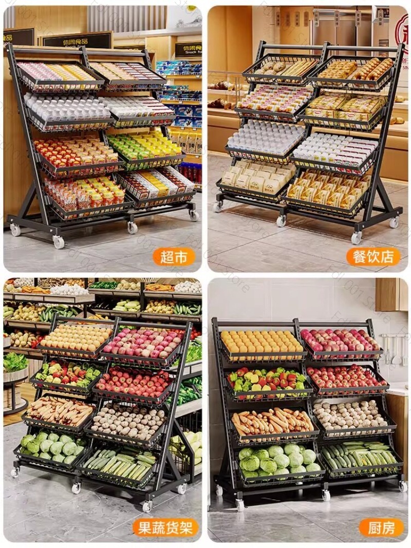 多層スナック棚　棚　コンビニ陳列棚　バスケット　生鮮果物棚　 - Food Snacks Basket のレビューと価格