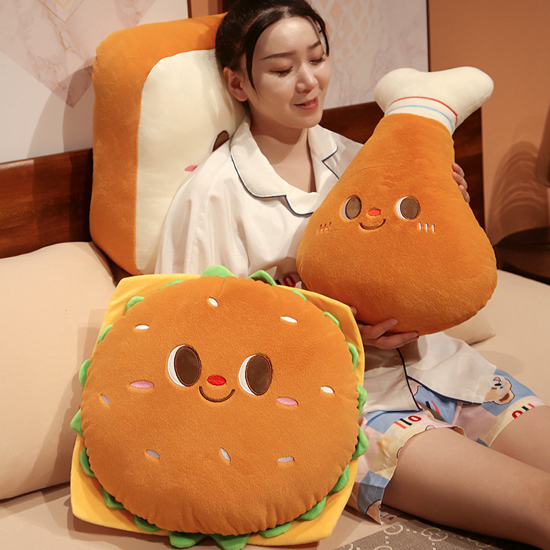 ぬいぐるみハンバーガーおもちゃ,笑顔の顔,漫画のぬいぐるみ, - Food Z のレビューと価格