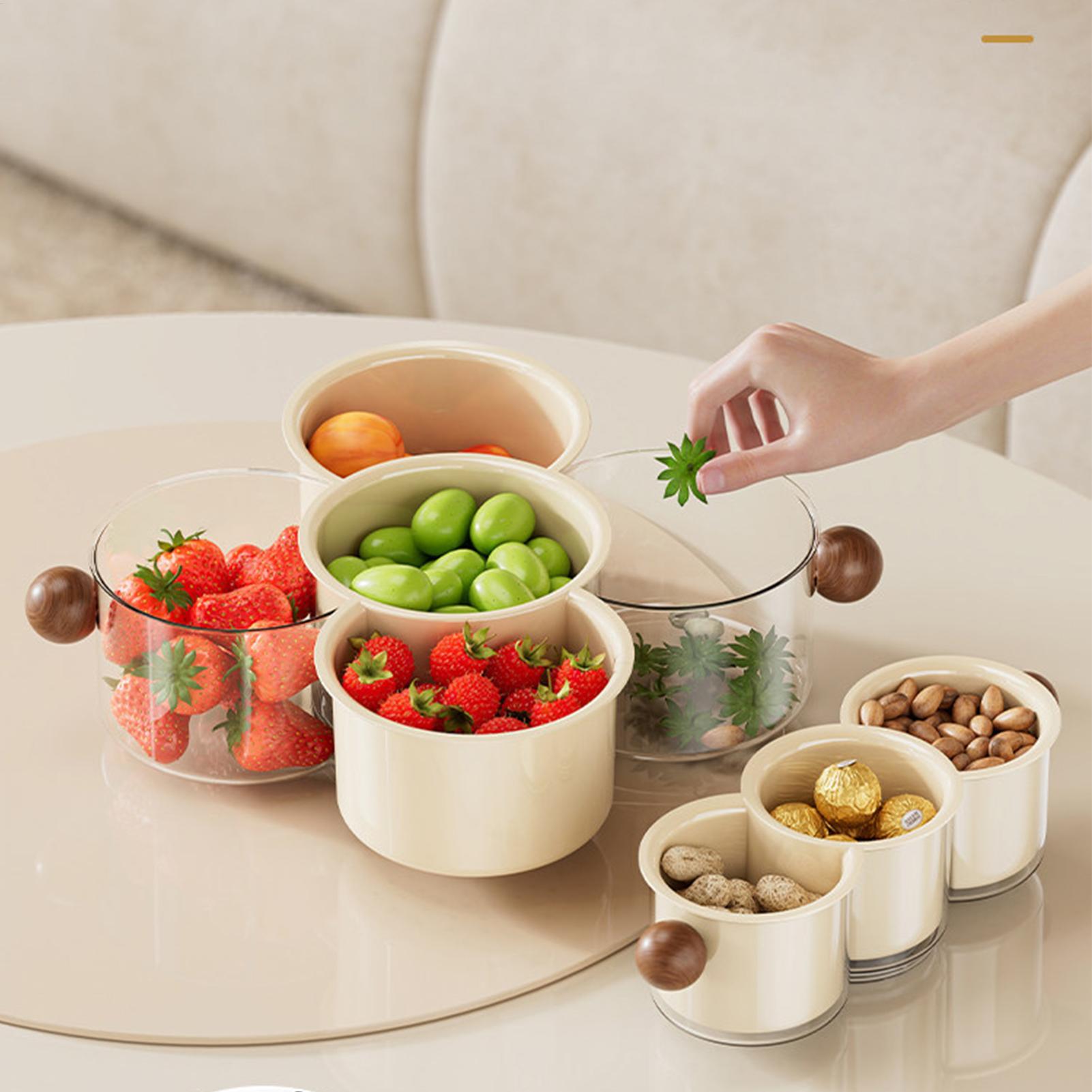 フルーツ収納スタッカブル360度回転フードコンテナ 二層式収 - Food Snacks In India のレビューと価格