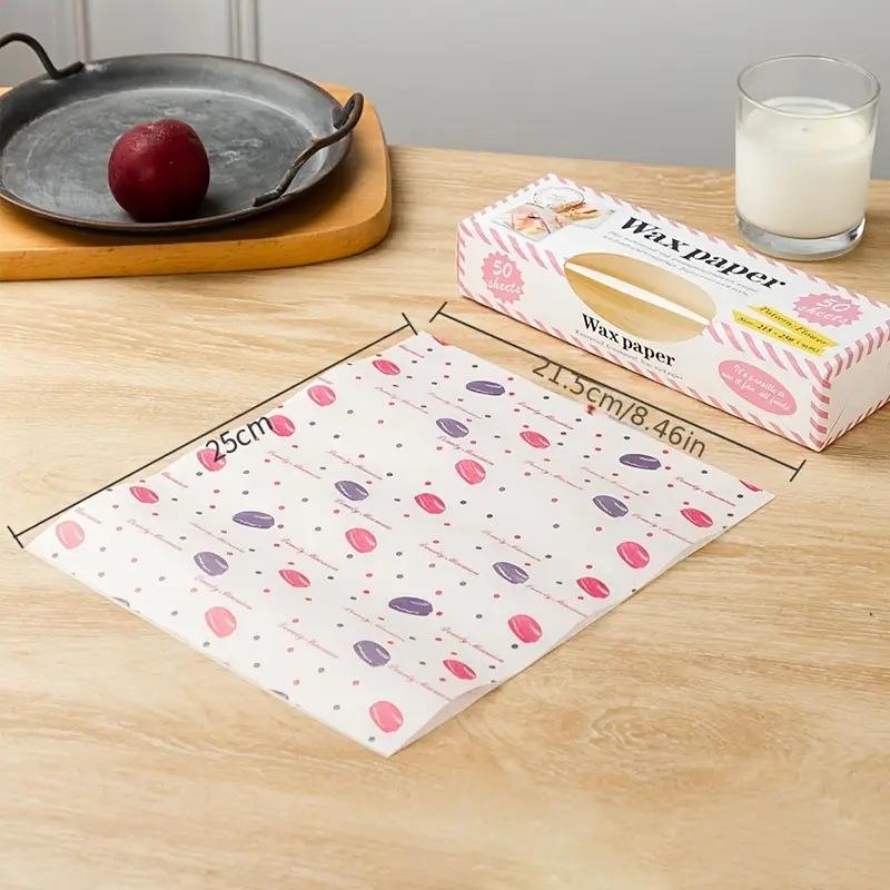 カラフルな模様のワックスペーパー 50 個耐油性フードバスケ - Food Snacks Basket のレビューと価格