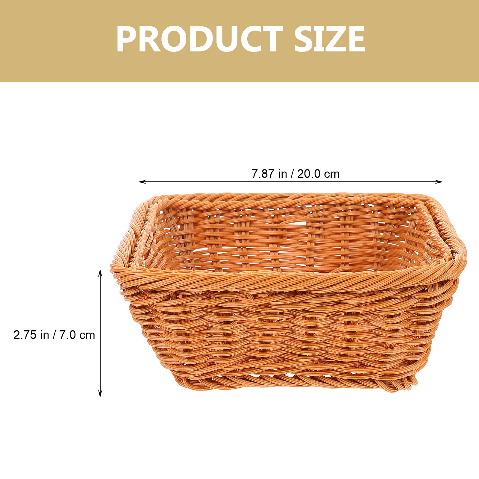3個セット ナチュラルルック プラスチック製編み込みパンバス - Food Snacks Basket のレビューと価格