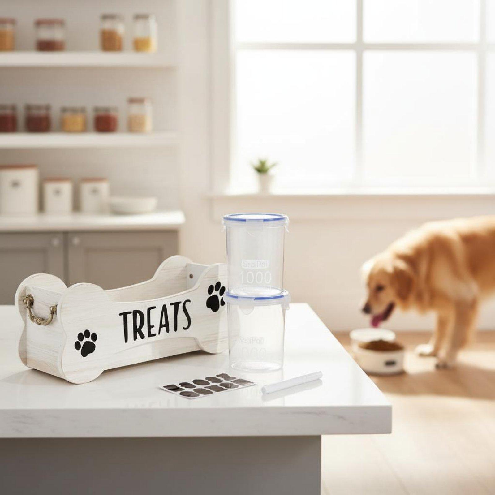 大容量ペット用スナックジャー、金属製ハンドル付き、犬用ビスケ - Food Dehydrator Snacks のレビューと価格