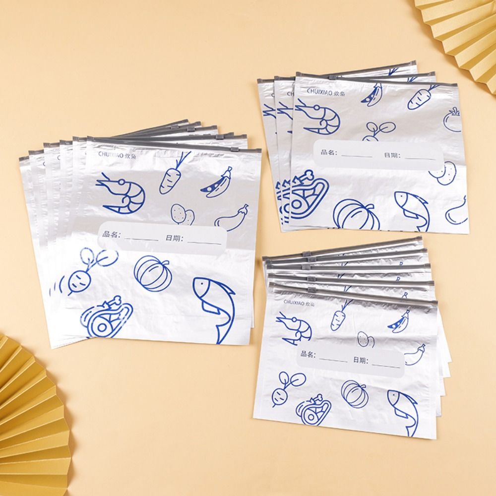 10 ピース/バッグ大容量アルミ箔食品袋漏れ防止冷凍庫安全冷 - Food Z のレビューと価格