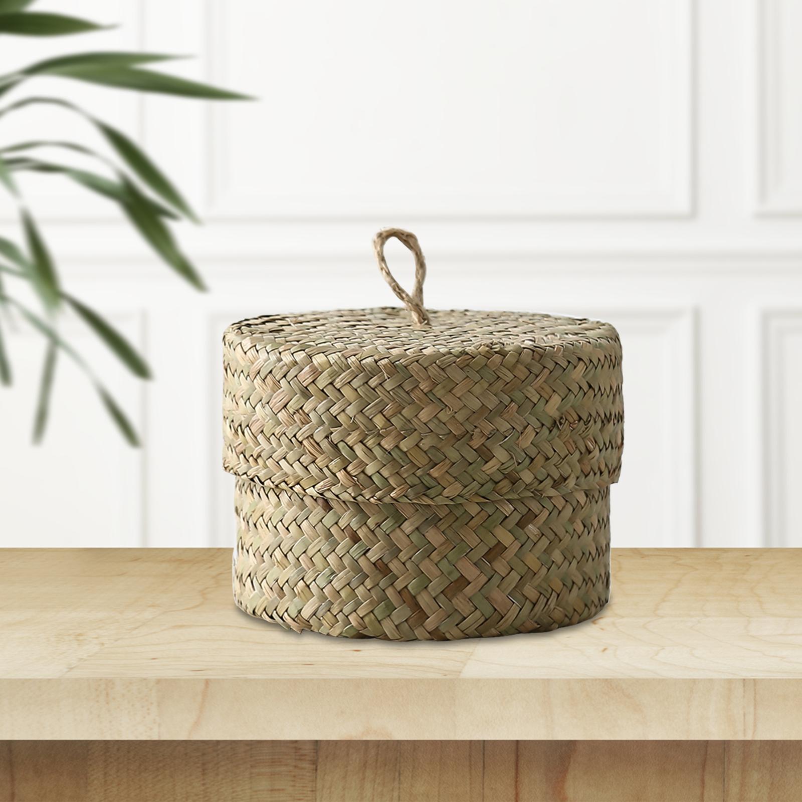 海草製収納バスケット スナック収納ボックス 蓋付き容器 - Food Snacks Basket のレビューと価格