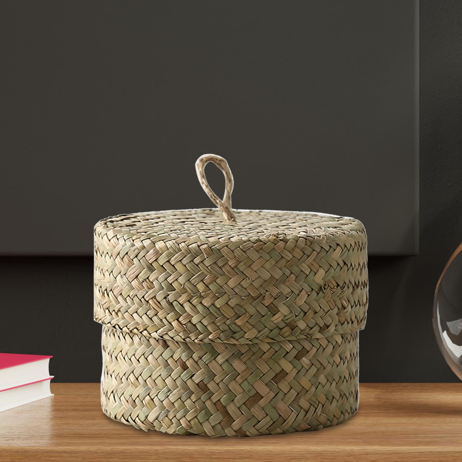 海草製収納バスケット スナック収納ボックス 蓋付き容器 - Food Snacks Basket のレビューと価格