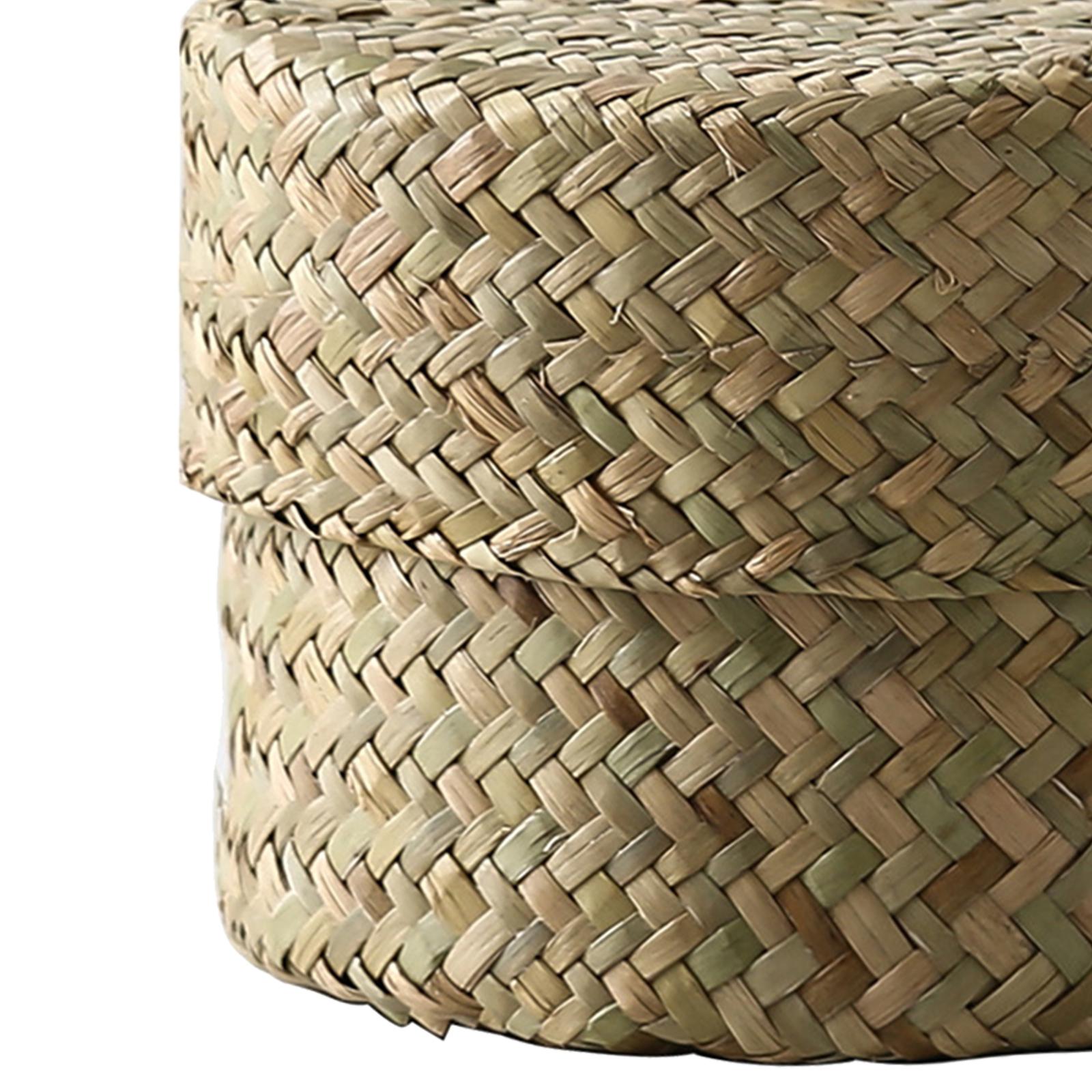 海草製収納バスケット スナック収納ボックス 蓋付き容器 - Food Snacks Basket のレビューと価格